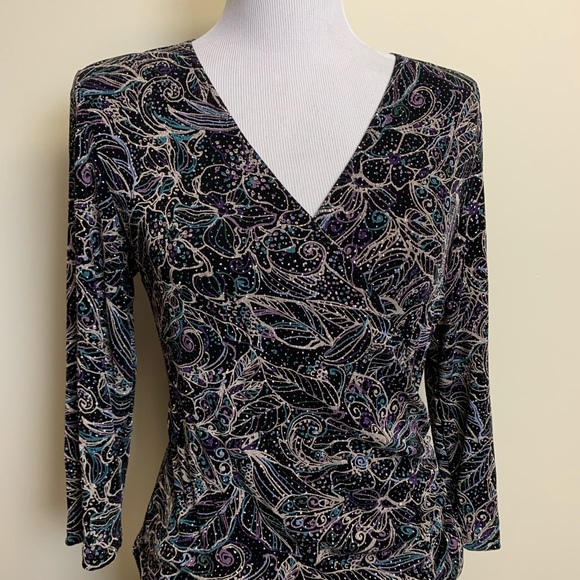 MSK V-Neck Top. Size M P - Picture 2 of 7